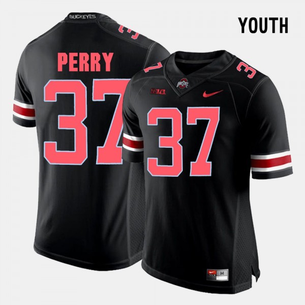 Ohio State Buckeyes Joshua Perry Youth #37 Black College Football Jersey 2404HPYG6